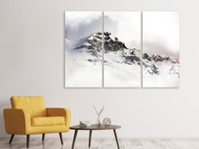 Laden Sie das Bild in den Galerie-Viewer, Leinwandbild 3-teilig Ein Winter in den Bergen