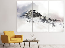 Laden Sie das Bild in den Galerie-Viewer, Leinwandbild 3-teilig Ein Winter in den Bergen