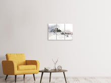 Laden Sie das Bild in den Galerie-Viewer, Leinwandbild 3-teilig Ein Winter in den Bergen