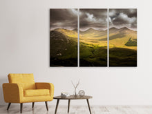 Laden Sie das Bild in den Galerie-Viewer, Leinwandbild 3-teilig Mystische Bergwelt