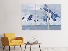 Laden Sie das Bild in den Galerie-Viewer, Leinwandbild 3-teilig Gigantische Antarktis