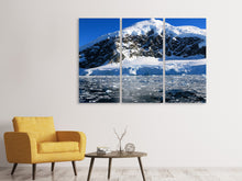 Laden Sie das Bild in den Galerie-Viewer, Leinwandbild 3-teilig Der Eissee