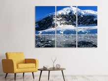 Laden Sie das Bild in den Galerie-Viewer, Leinwandbild 3-teilig Der Eissee