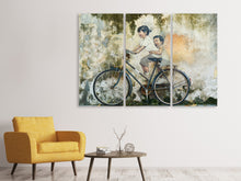 Laden Sie das Bild in den Galerie-Viewer, Leinwandbild 3-teilig Fahrrad Graffiti