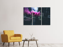 Laden Sie das Bild in den Galerie-Viewer, Leinwandbild 3-teilig Kunst mit Rauch