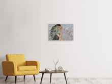 Laden Sie das Bild in den Galerie-Viewer, Leinwandbild 3-teilig Das Mädchen an der Wand