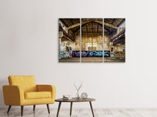 Laden Sie das Bild in den Galerie-Viewer, Leinwandbild 3-teilig Loft Graffiti