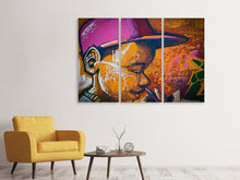 Laden Sie das Bild in den Galerie-Viewer, Leinwandbild 3-teilig Coole Wandbemalung