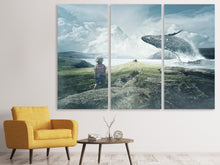 Laden Sie das Bild in den Galerie-Viewer, Leinwandbild 3-teilig Geheimnis Meer