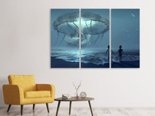 Laden Sie das Bild in den Galerie-Viewer, Leinwandbild 3-teilig Fantasie Wasserwelt