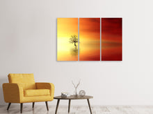 Laden Sie das Bild in den Galerie-Viewer, Leinwandbild 3-teilig Der Baum im Wasser