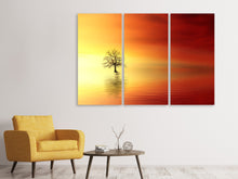 Laden Sie das Bild in den Galerie-Viewer, Leinwandbild 3-teilig Der Baum im Wasser