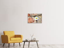 Laden Sie das Bild in den Galerie-Viewer, Leinwandbild 3-teilig Blume in der Wand