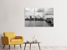 Laden Sie das Bild in den Galerie-Viewer, Leinwandbild 3-teilig Wolken über London
