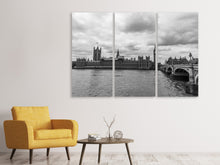 Laden Sie das Bild in den Galerie-Viewer, Leinwandbild 3-teilig Wolken über London