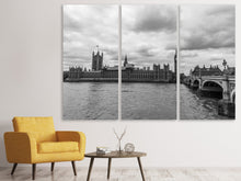 Laden Sie das Bild in den Galerie-Viewer, Leinwandbild 3-teilig Wolken über London