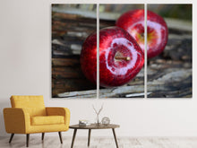 Laden Sie das Bild in den Galerie-Viewer, Leinwandbild 3-teilig 2 Äpfel