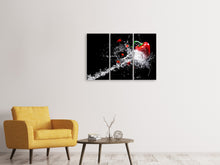 Laden Sie das Bild in den Galerie-Viewer, Leinwandbild 3-teilig Paprika Splash XL
