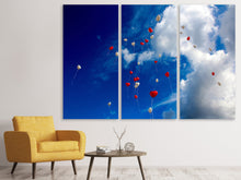 Laden Sie das Bild in den Galerie-Viewer, Leinwandbild 3-teilig Ein Himmel voller Herzen