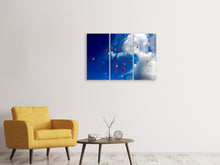 Laden Sie das Bild in den Galerie-Viewer, Leinwandbild 3-teilig Ein Himmel voller Herzen