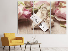 Laden Sie das Bild in den Galerie-Viewer, Leinwandbild 3-teilig Ich liebe dich