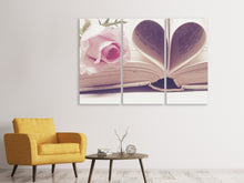 Laden Sie das Bild in den Galerie-Viewer, Leinwandbild 3-teilig Das Buch der Liebe