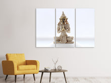Laden Sie das Bild in den Galerie-Viewer, Leinwandbild 3-teilig Skulptur eines Buddhas