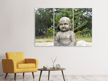 Laden Sie das Bild in den Galerie-Viewer, Leinwandbild 3-teilig Der weise Buddha