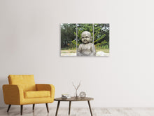 Laden Sie das Bild in den Galerie-Viewer, Leinwandbild 3-teilig Der weise Buddha