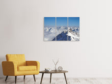 Laden Sie das Bild in den Galerie-Viewer, Leinwandbild 3-teilig Fantastischer Ausblick auf die Gipfel