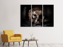 Laden Sie das Bild in den Galerie-Viewer, Leinwandbild 3-teilig Der Schädel