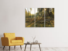 Laden Sie das Bild in den Galerie-Viewer, Leinwandbild 3-teilig Arbeiten im Wald