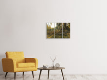 Laden Sie das Bild in den Galerie-Viewer, Leinwandbild 3-teilig Arbeiten im Wald