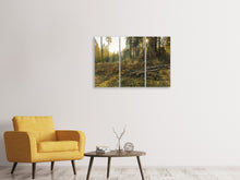 Laden Sie das Bild in den Galerie-Viewer, Leinwandbild 3-teilig Arbeiten im Wald