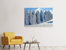 Laden Sie das Bild in den Galerie-Viewer, Leinwandbild 3-teilig Schöne Winterlandschaft