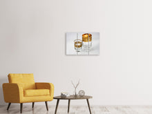 Laden Sie das Bild in den Galerie-Viewer, Leinwandbild 3-teilig Gläser mit Gold