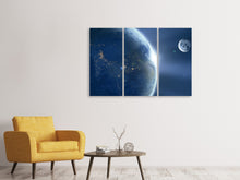 Laden Sie das Bild in den Galerie-Viewer, Leinwandbild 3-teilig Fantastische Erde