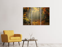 Laden Sie das Bild in den Galerie-Viewer, Leinwandbild 3-teilig Wir lieben Herbst