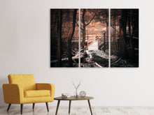 Laden Sie das Bild in den Galerie-Viewer, Leinwandbild 3-teilig Der Winter kommt