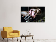 Laden Sie das Bild in den Galerie-Viewer, Leinwandbild 3-teilig Wenn aus Liebe Leben wird