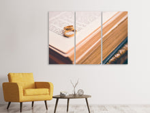 Laden Sie das Bild in den Galerie-Viewer, Leinwandbild 3-teilig Die goldenen Eheringe