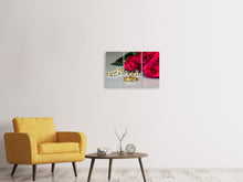 Laden Sie das Bild in den Galerie-Viewer, Leinwandbild 3-teilig Die Ringe der Liebe