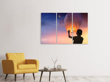 Laden Sie das Bild in den Galerie-Viewer, Leinwandbild 3-teilig Lichtlaternen