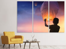 Laden Sie das Bild in den Galerie-Viewer, Leinwandbild 3-teilig Lichtlaternen