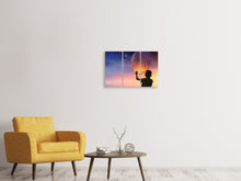 Laden Sie das Bild in den Galerie-Viewer, Leinwandbild 3-teilig Lichtlaternen