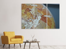 Laden Sie das Bild in den Galerie-Viewer, Leinwandbild 3-teilig Close up Globus