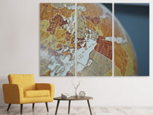 Laden Sie das Bild in den Galerie-Viewer, Leinwandbild 3-teilig Close up Globus