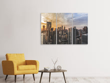 Laden Sie das Bild in den Galerie-Viewer, Leinwandbild 3-teilig Grossstadt Architektur