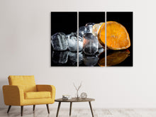 Laden Sie das Bild in den Galerie-Viewer, Leinwandbild 3-teilig Eiswürfel mit Vitamin C