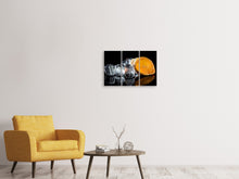 Laden Sie das Bild in den Galerie-Viewer, Leinwandbild 3-teilig Eiswürfel mit Vitamin C